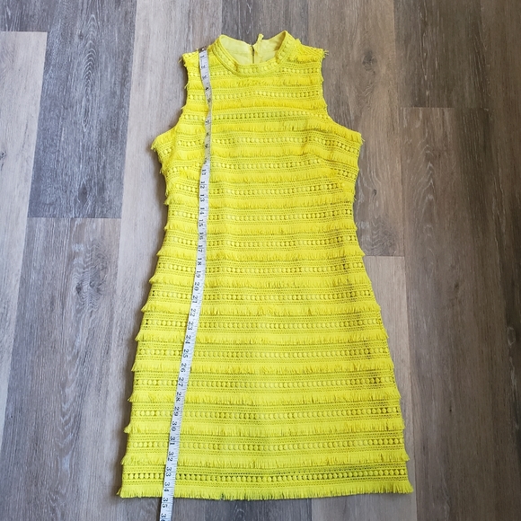 J.CREW NEON YELLOW FRINGE DRESS - Picture 4 of 10
